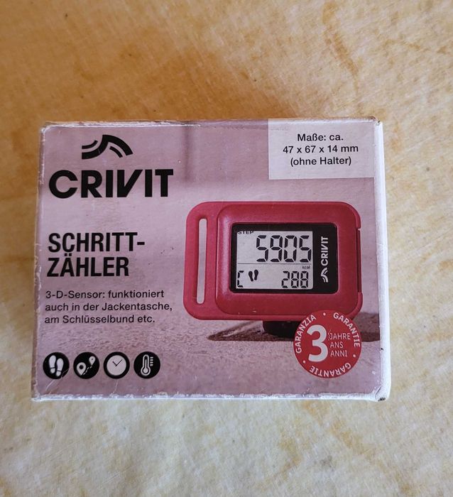 Pedometru cu senzor 3D Crivit,  nou