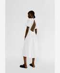 Rochie lunga Zara alba brodata masura L mic (recomandat M)