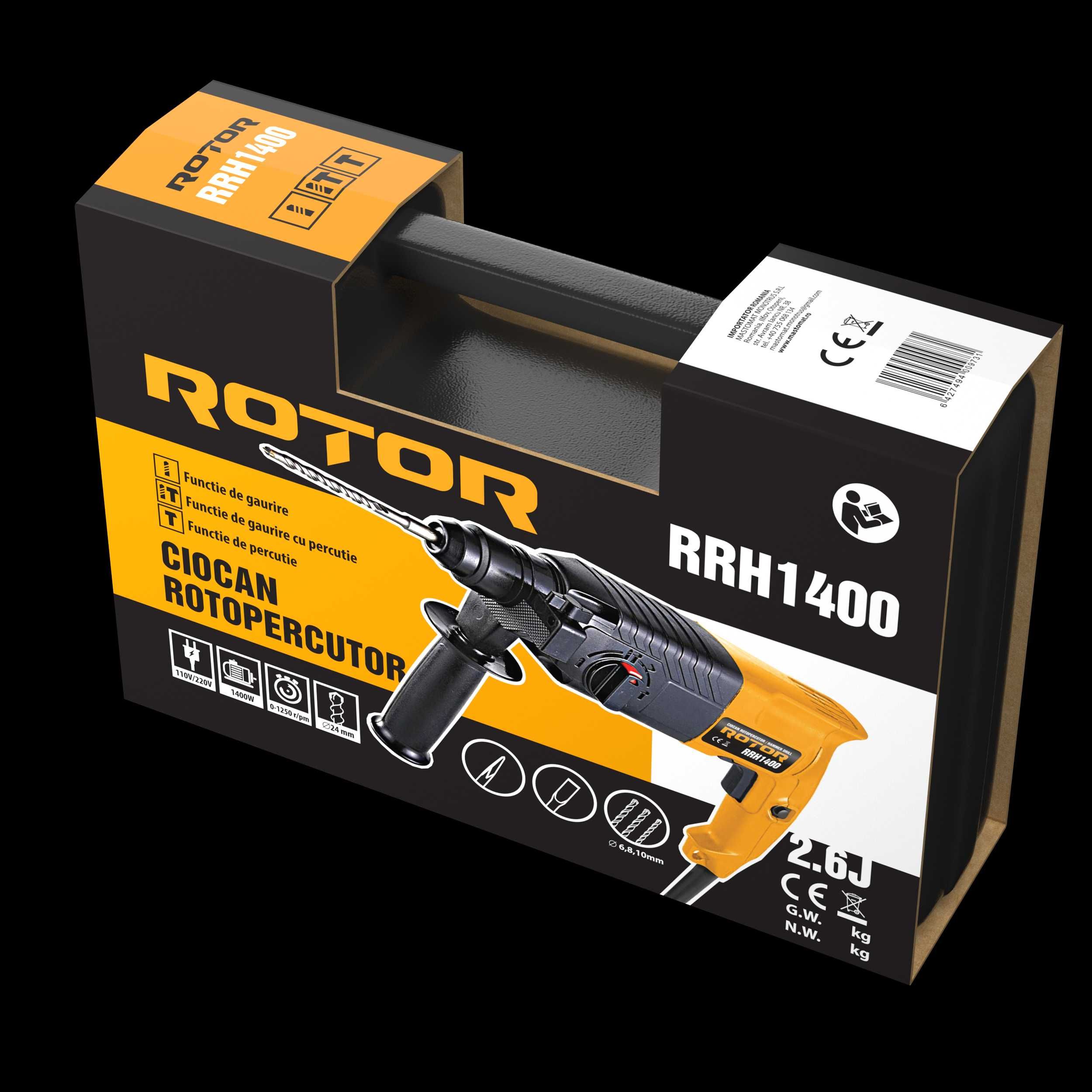 Ciocan rotopercutor ROTOR  RRH-1400 W.