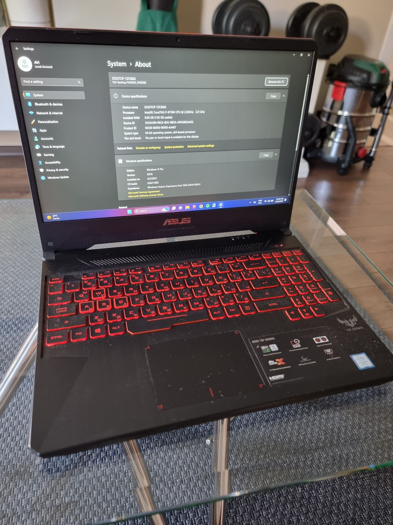 Лаптоп Asus TUF 15" FX505G в перфектно състояние работа и гейминг!