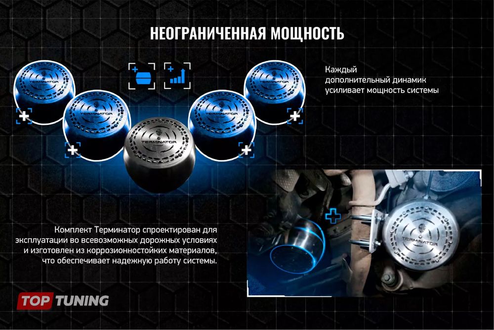 Электронная выхлопная система Terminator 1+1 от официального дилера