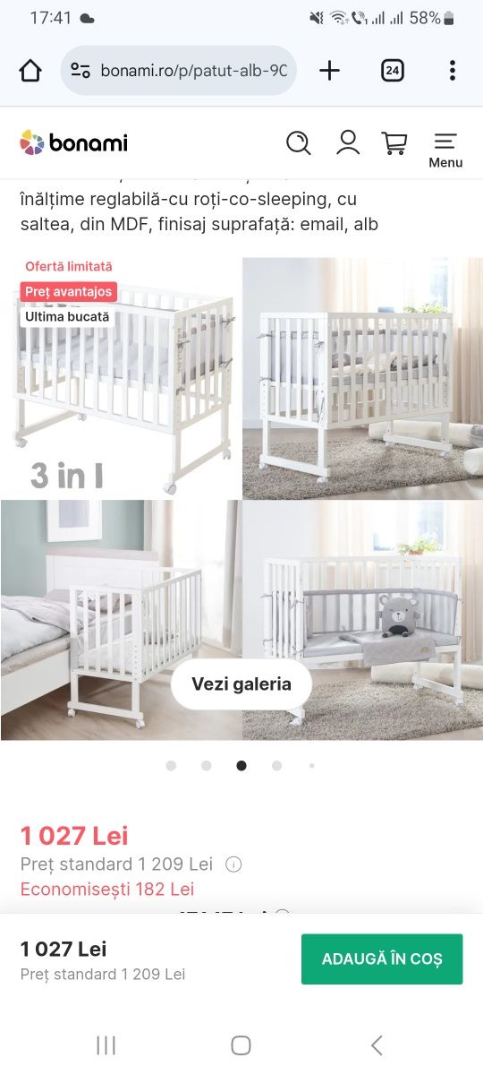 Vand patut bebe din mdf