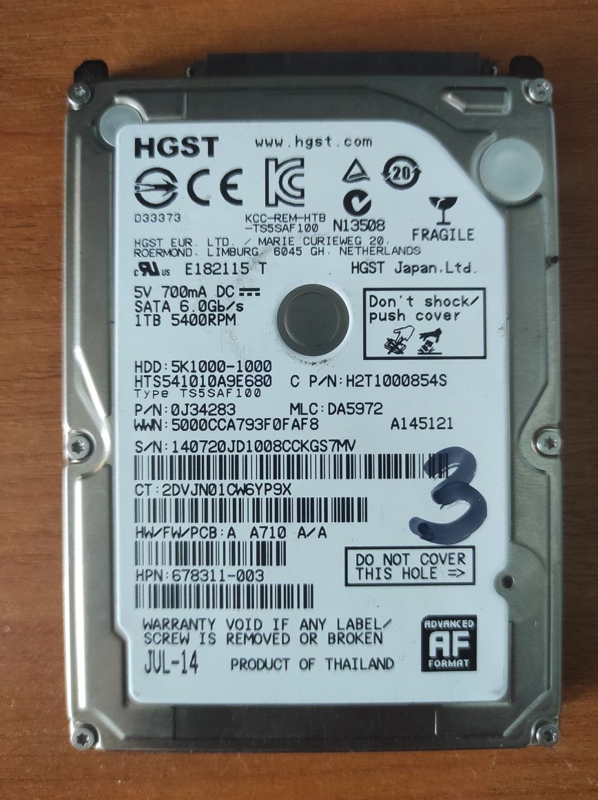 Диск  1 TB от ноутбука