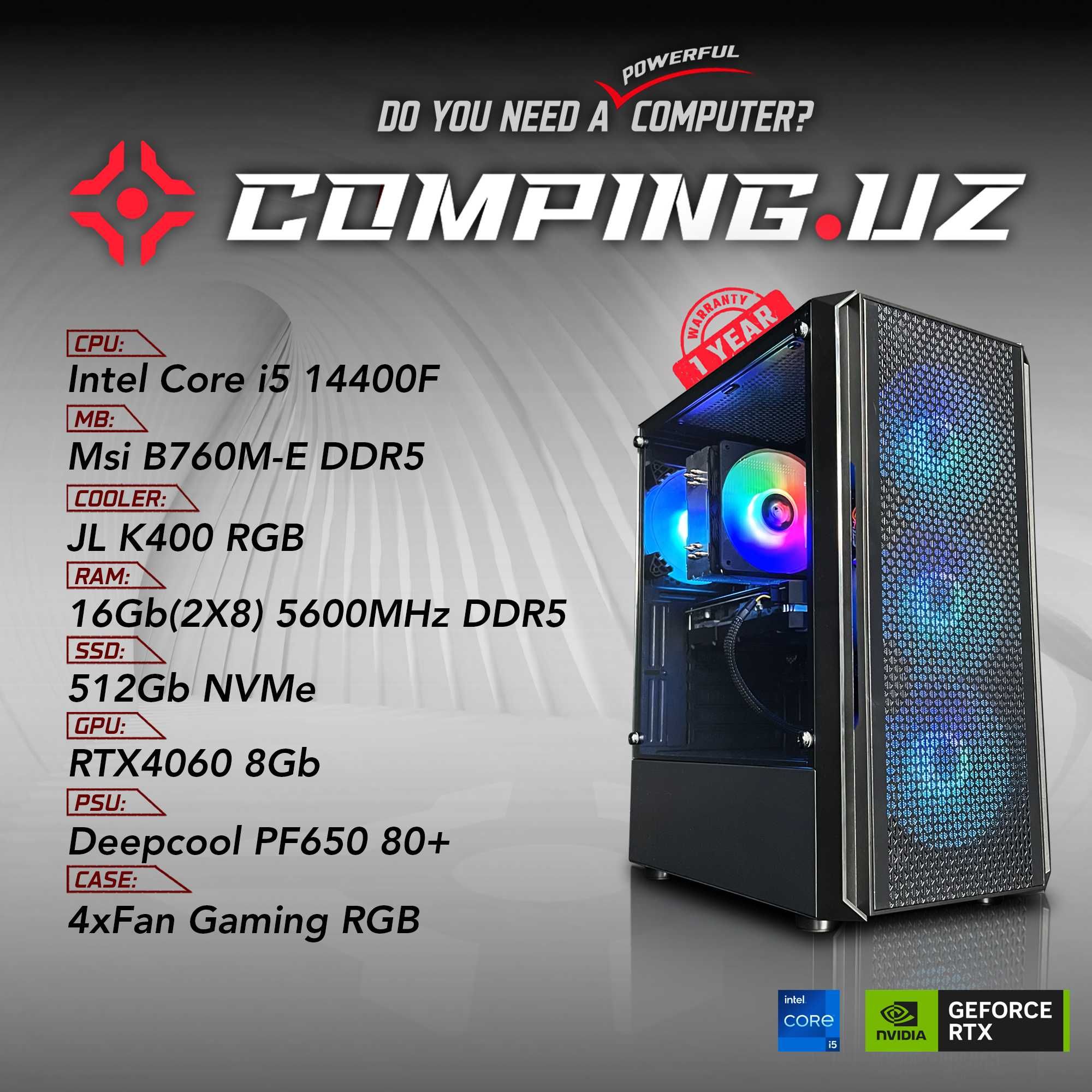 (NEW) 14400F/B760M/16Gb/512Gb/RTX4060