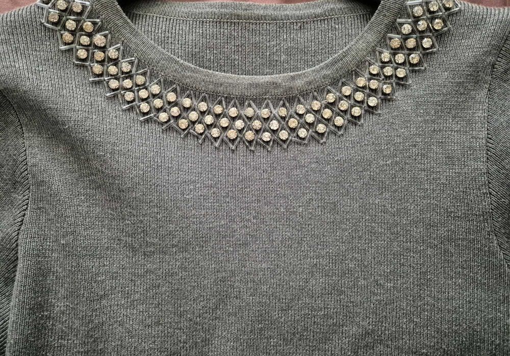 Зимна сива рокля, размер М