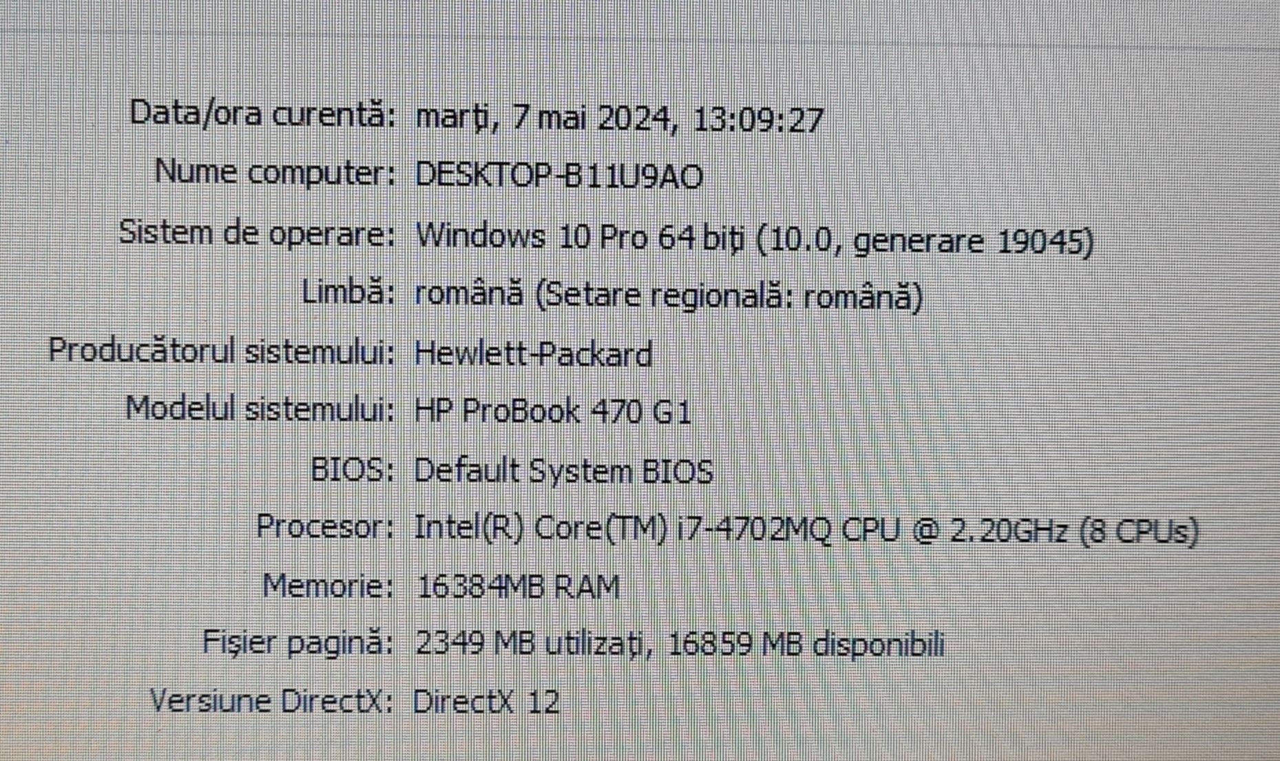 HP Probook 470 G1 i7 4702MQ, 16 GB DDR3, HDD 1 TB