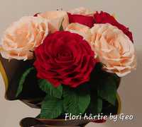 Trandafiri din hartie floristica