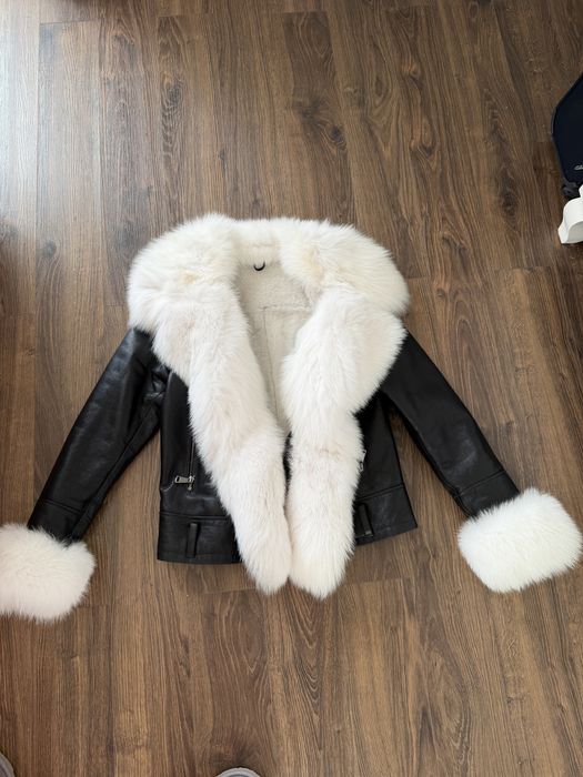Geaca piele si blana