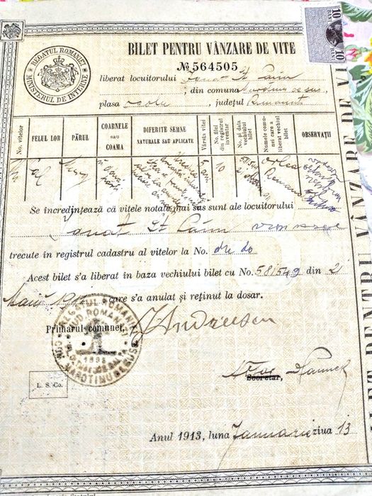 3*Act 1913/Regatul României&Act Imprumutul apărării nationale 1944