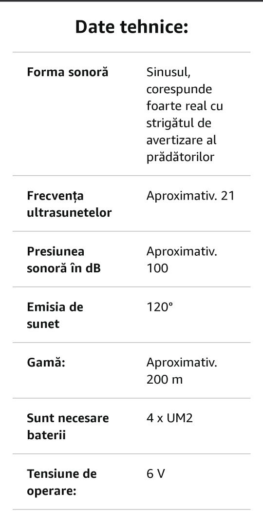 aparat ultrasunete respingere jderi rozatoare animale salbatice M8500