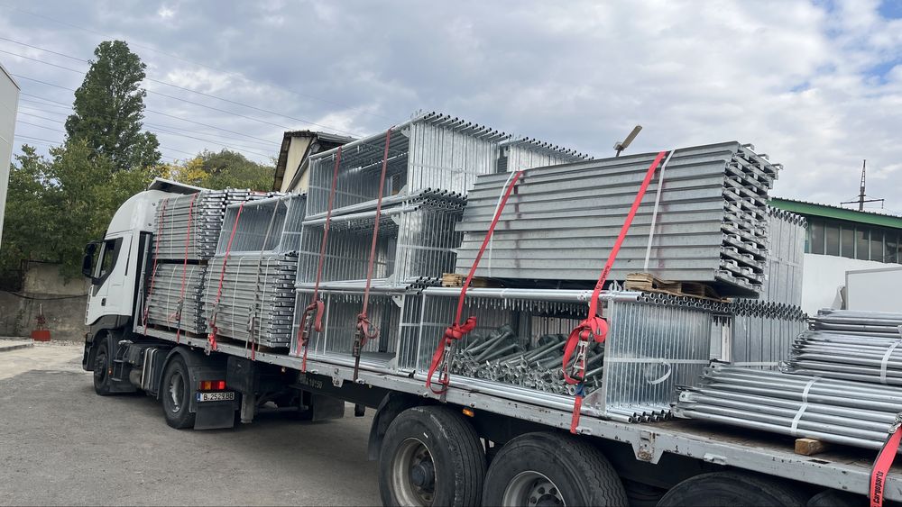 Фасадно рамково скеле ново поцинкована стомана цена качество