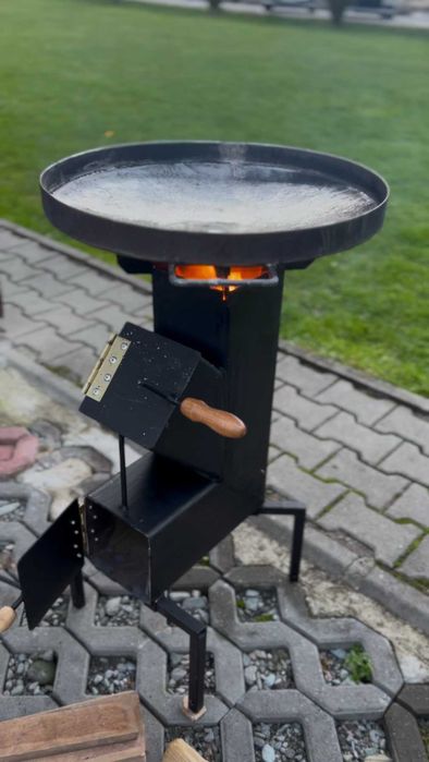 Sobă rachetă 150x 150x 4mm și 120x 120x 4mm, perfectă pentru camping