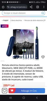 Periuta electrica Sonica pentru adulti, bleumarin, NEW 2023 JTF P200,