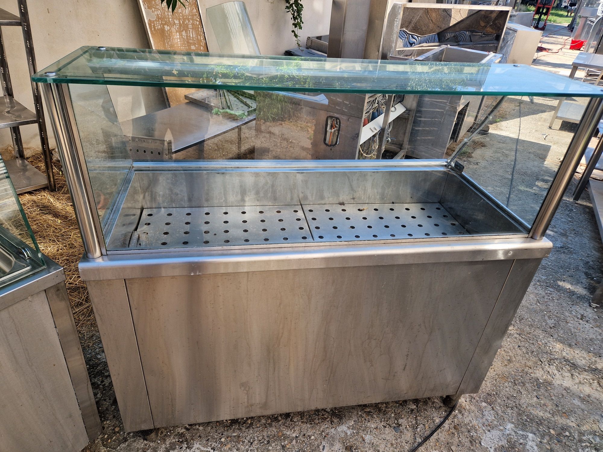 Masa rece frigorifica, 3 usi, blat inox
