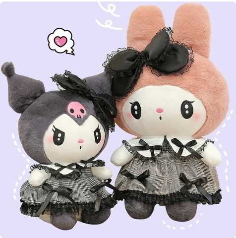Плюшена играчка Sanrio Kuromi Hello Kitty, 30/50см, Плюшено коте Кити