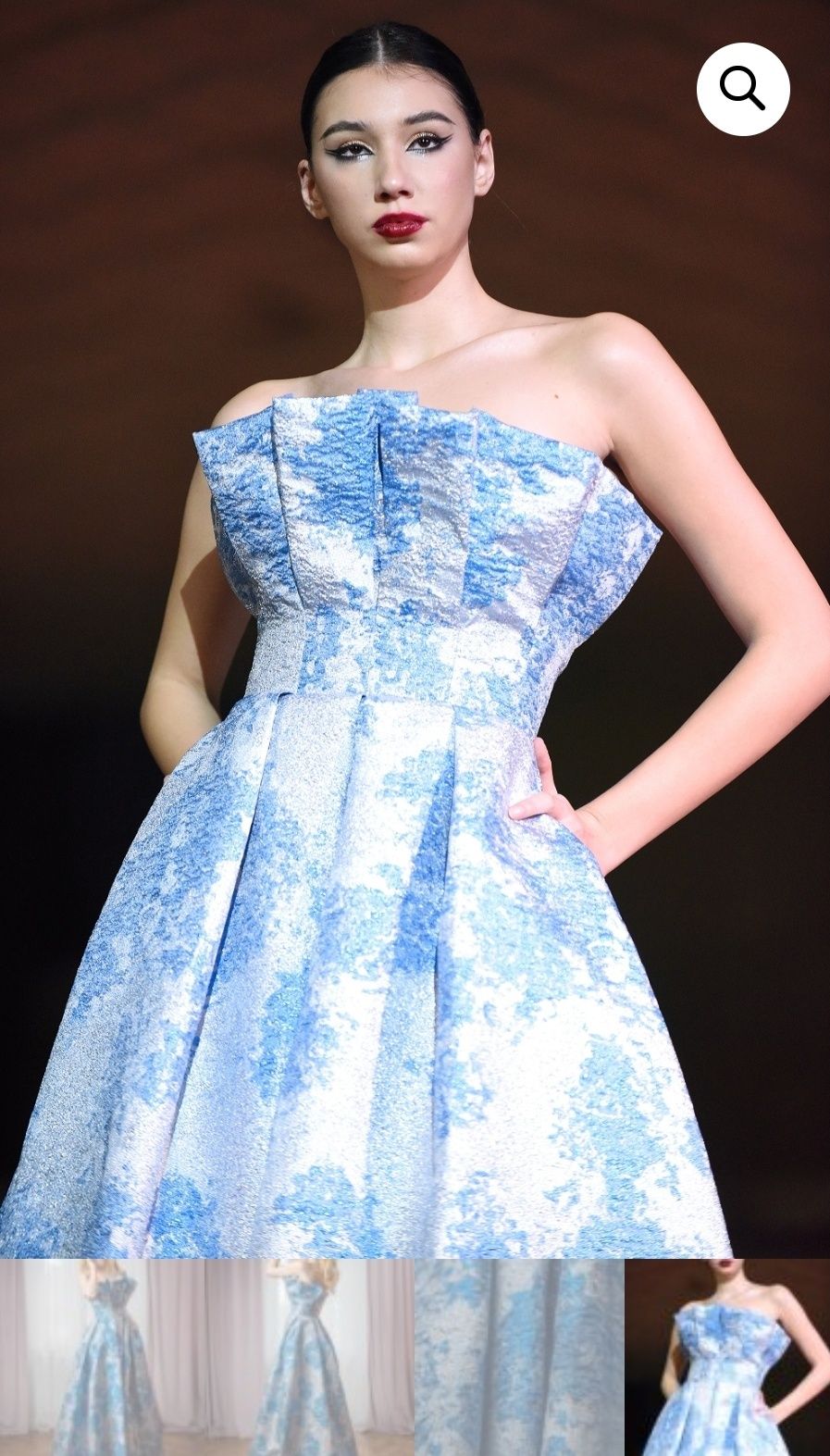 Rochie cu imprimeu albastru