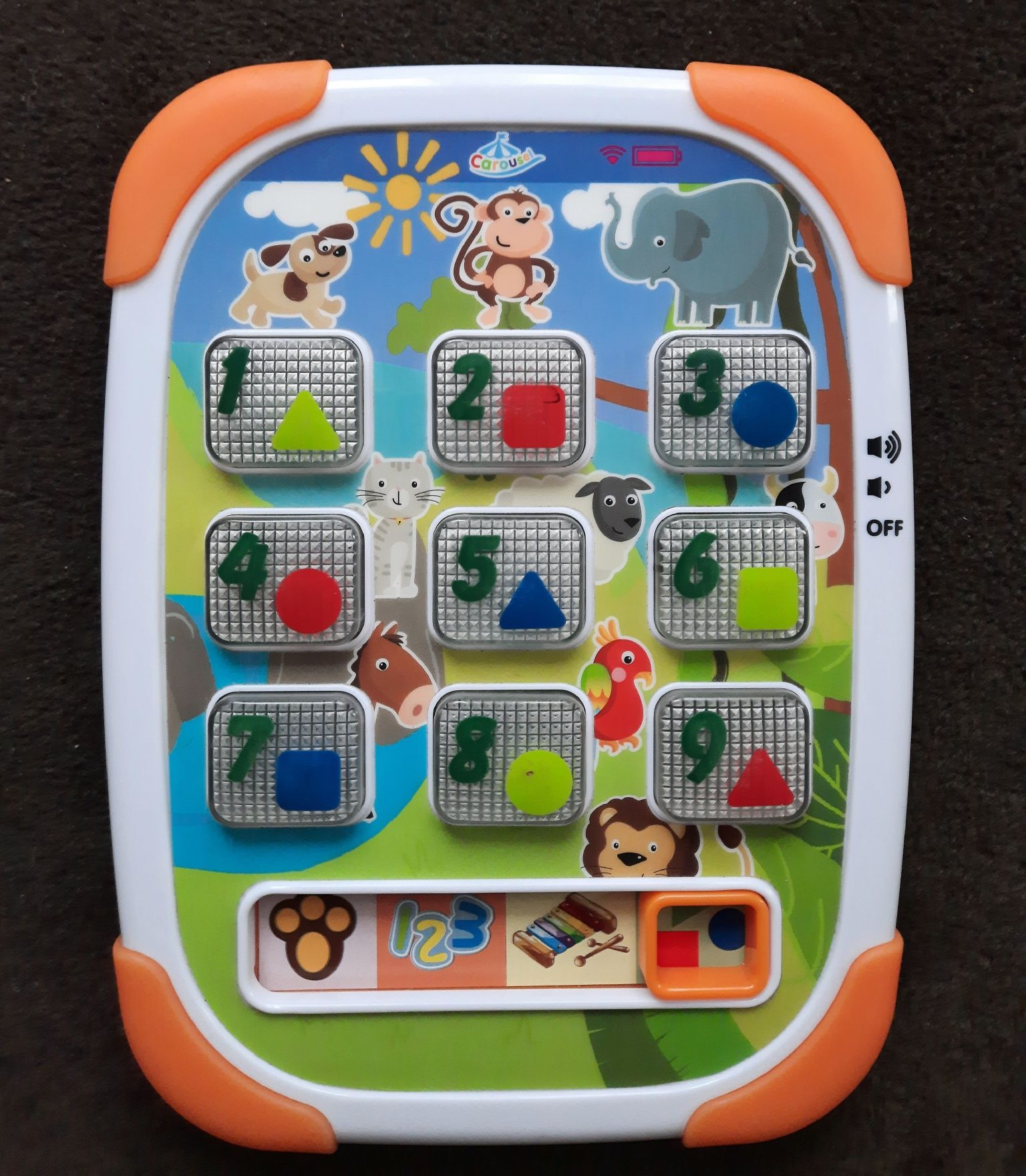 Tabletă-jucărie educațională, interactivă, în lb.engleză,+9 luni
