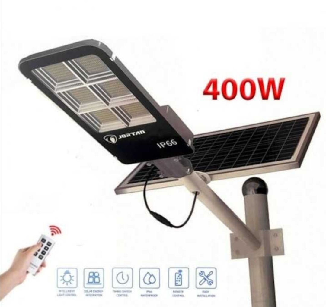 Улична Соларна Лампа Jortan соларен панел и стойка 400w