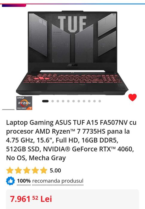 Laptop Gaming ASUS TUF A15