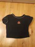 Crop top negru pull&bear