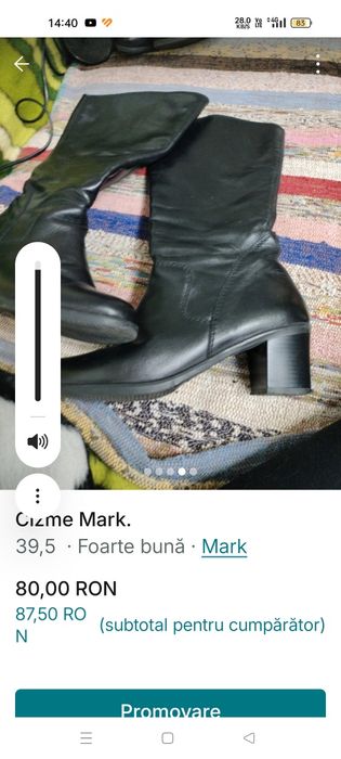 Cizme piele Lasocki F buna.Folosit de 2 ori ,foarte comoda de brand.