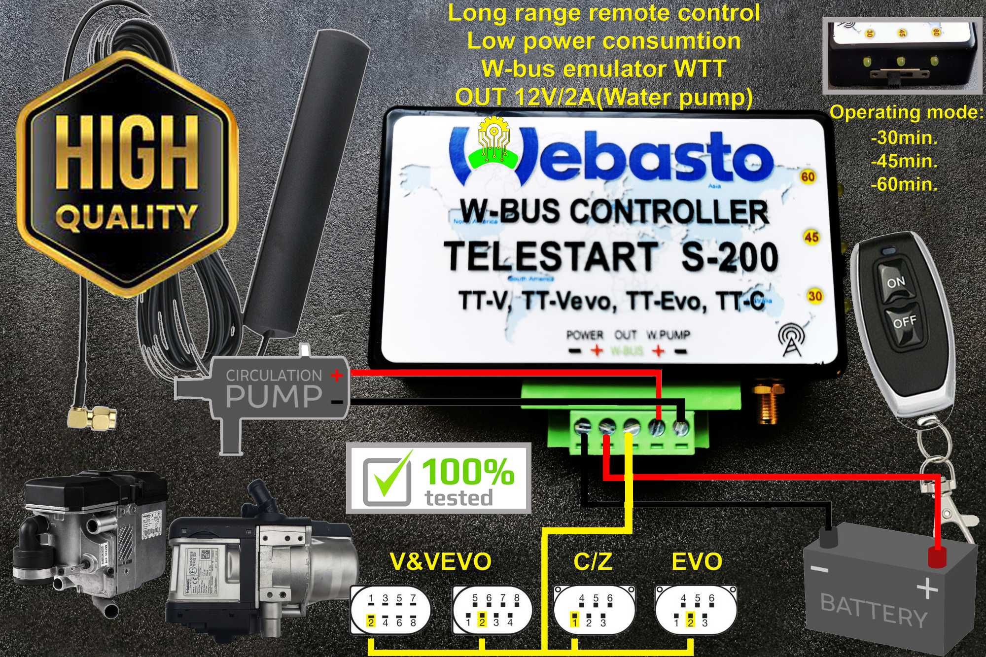 W-bus Вебасто emulator module controller