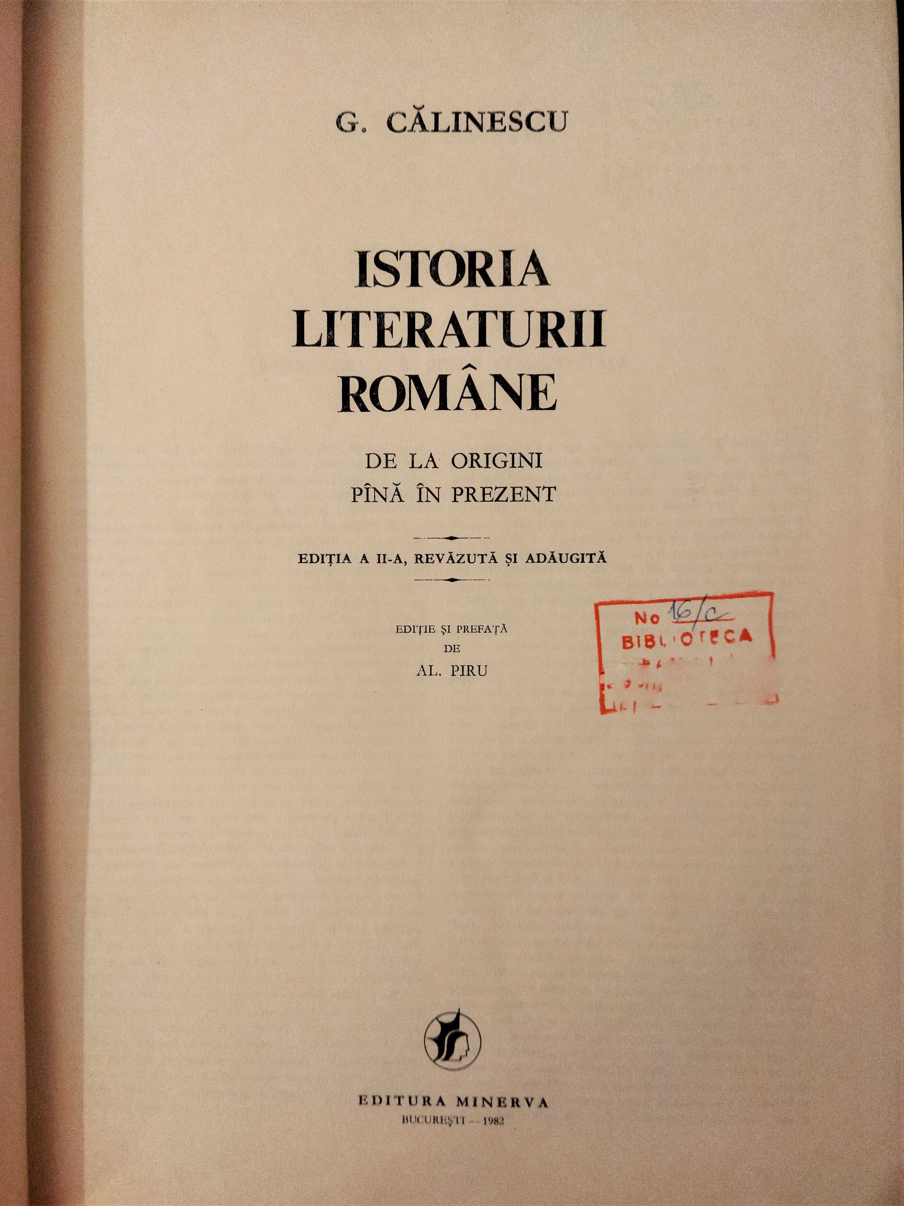 G. Calinescu-Istoria literaturii romane de la origini pana in prezent