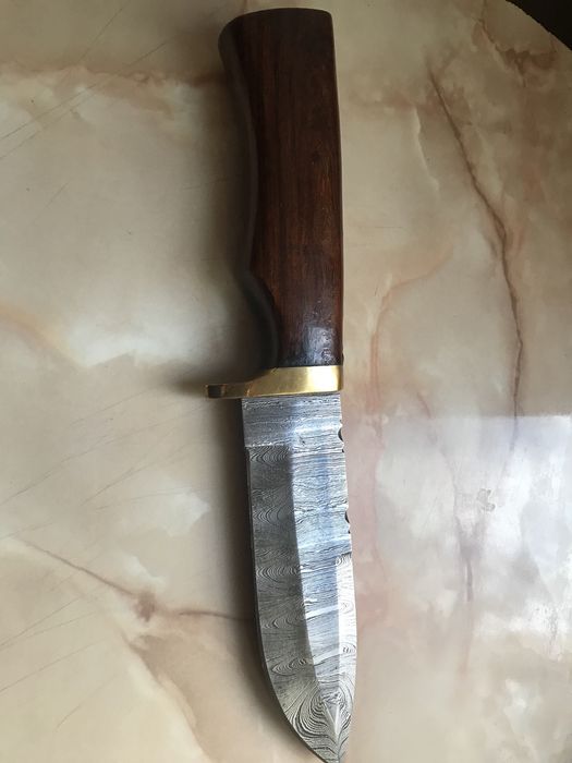 Ловен нож от дамаска стомана, 27 см