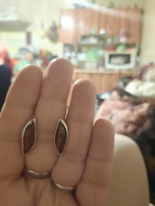 Серебро кольца серги