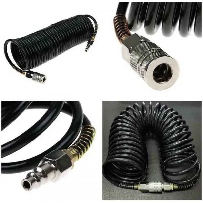 Спирален маркуч за въздух с бързи връзки 10,15,20 м. / 8 х 12 мм HAWEK