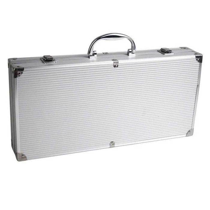 NOU Set accesorii gratar in cutie aluminiu otel inox ideal cadou