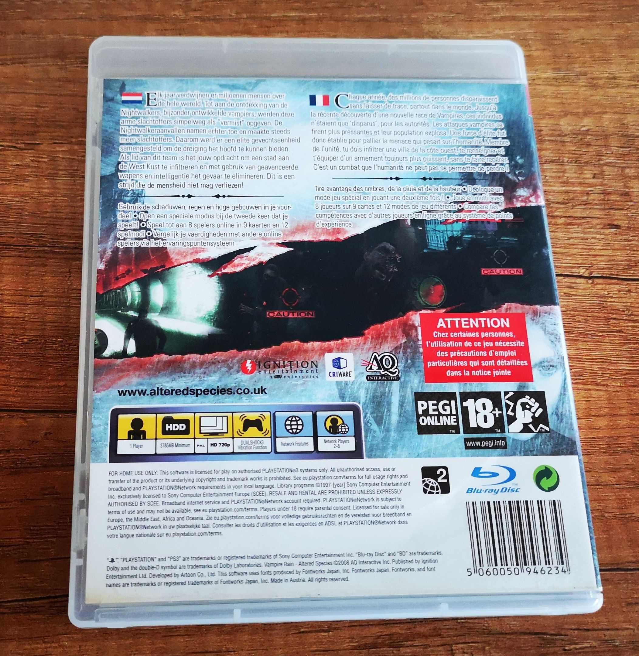PS3 Vampire Rain: Altered Species Sony PlayStation 3