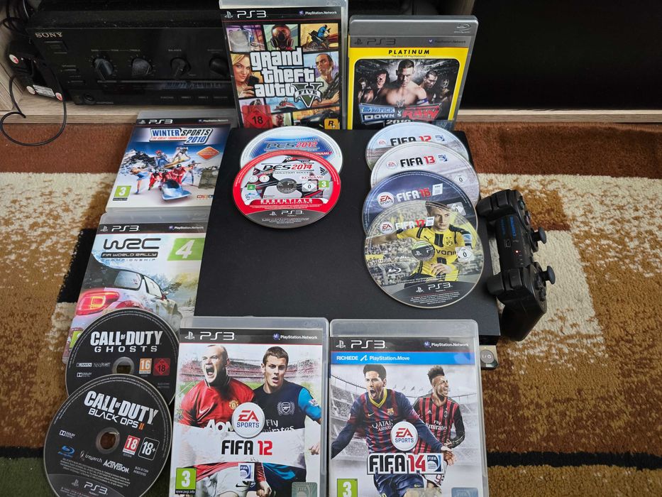 Ps3 Slim Modat 500gb +14 jocuri