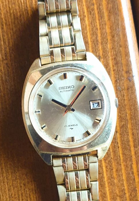 Ceas bărbați Seiko automatic,mecanic suflat cu aur