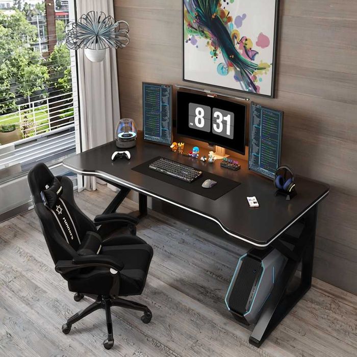 Компьютерный письменный стол из металла в стиле хай-тек, для школы