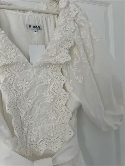 Rochie Iiana din bumbac, cu broderie