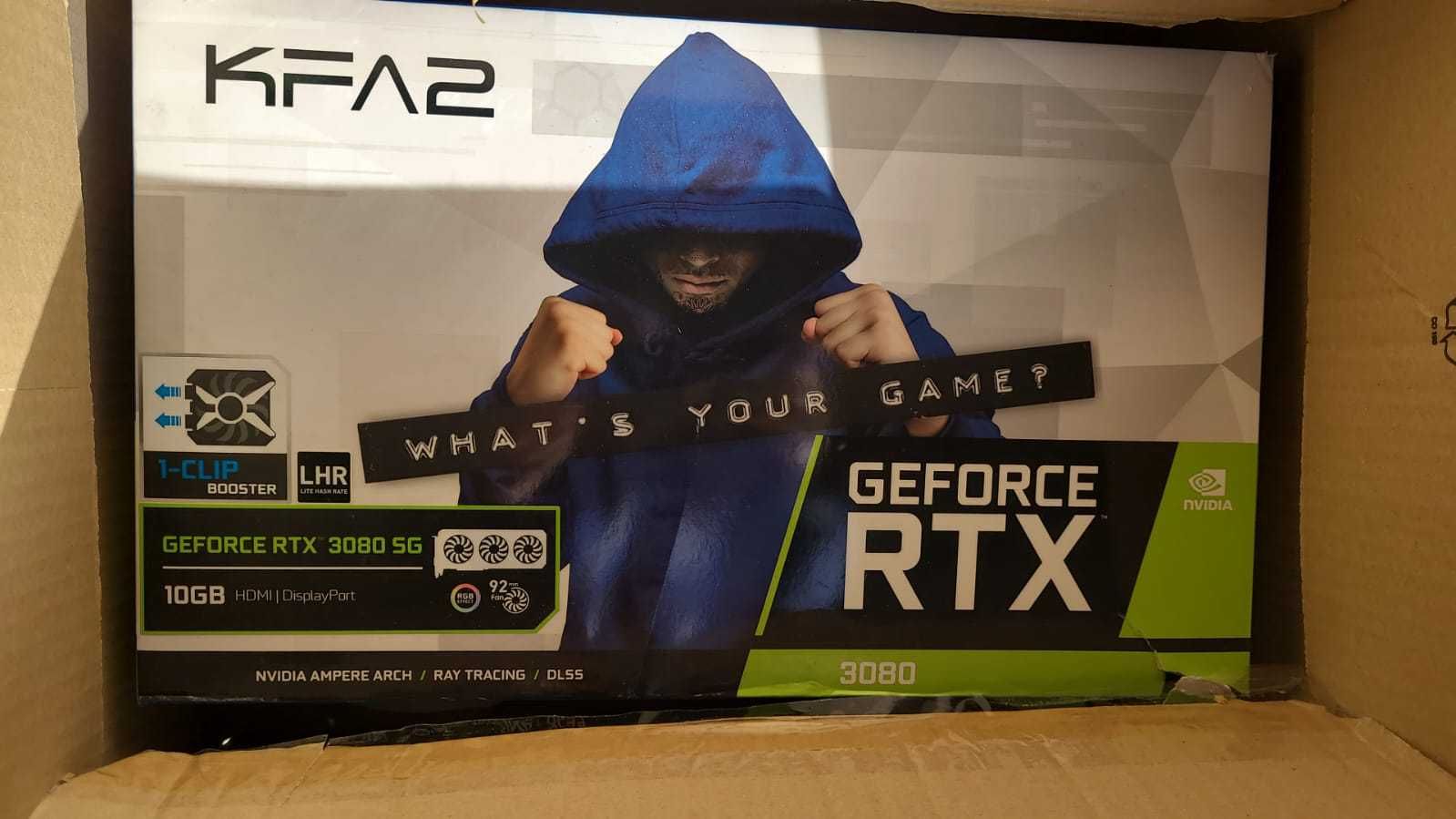 Placa video KFA2 GeForce RTX 3080 de 10GB GDDR6X, 320bit , la cutie