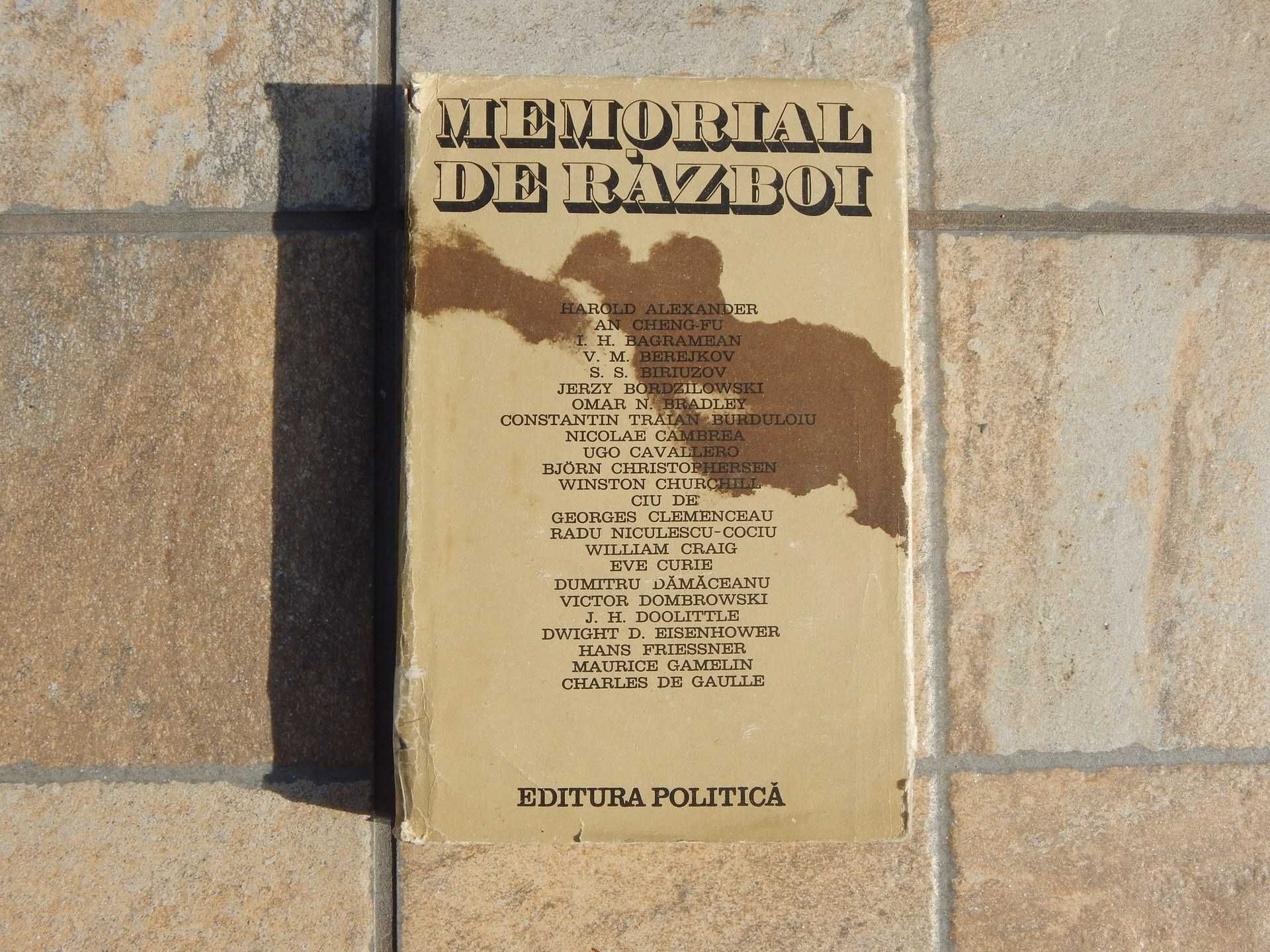 Memorial de razboi I Cupsa A Siperco A Vianu Editura Politica 1976