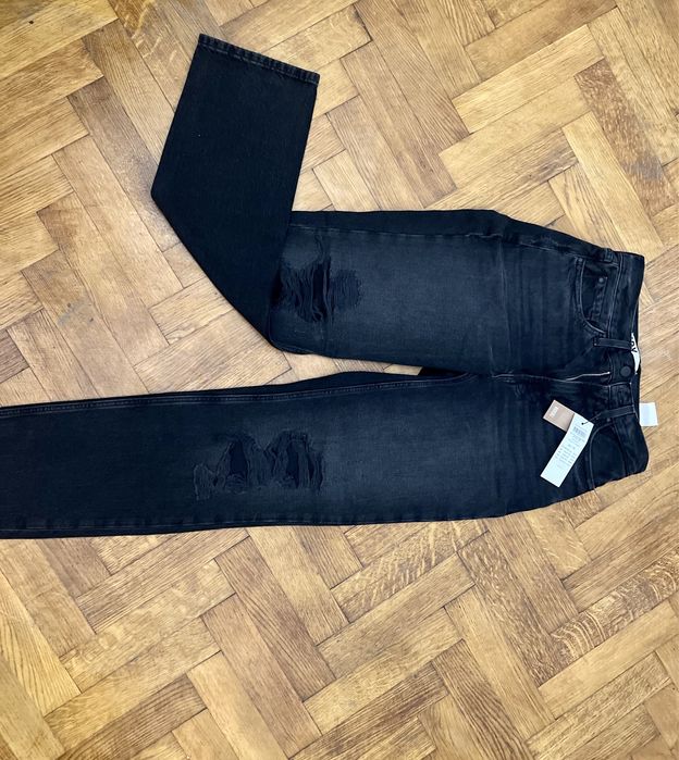 Blugi denim negri tăiați JDY (Jacqueline de Yong) mărimea XXS / 32