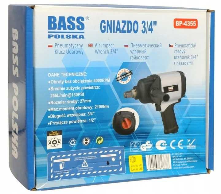 Pistol cheie pneumatica impact 2100Nm 1tol + chei 32 33mm camion, tir