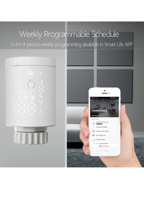 Termostat calorifer Avstar, Wifi, Tuya, Zigbee(trv)
