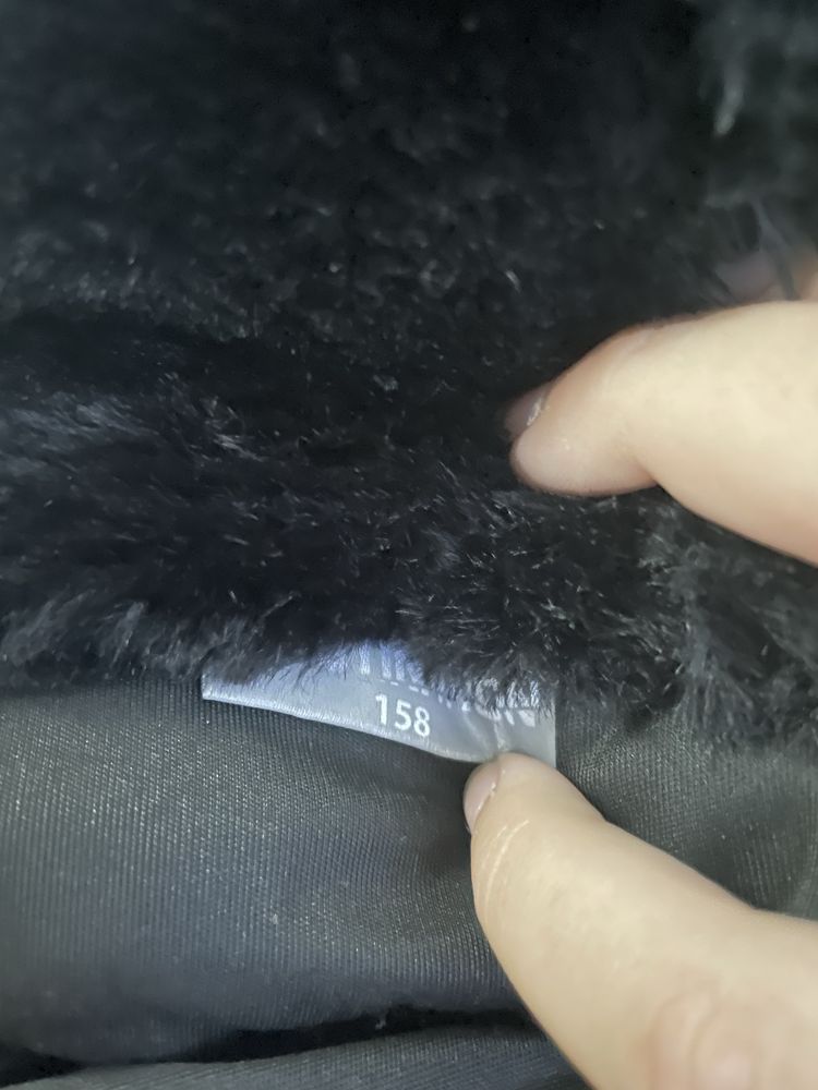 vesta de blana artificiala neagra pt copii