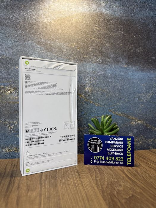 Iphone 17 Pro Max / 256 GB /2 ani Garantie Centrul De Telefoane/ Rate