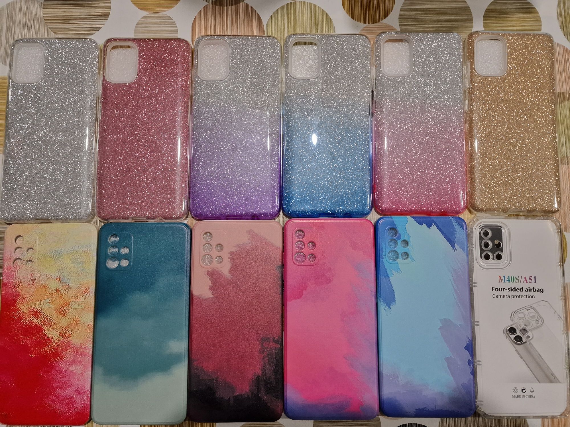 Galaxy A51 цветни и блестящи силикони