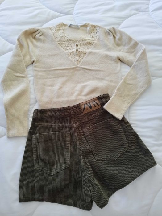 ZARA, лот от пола-панталон и блуза