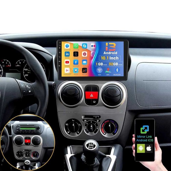 Мултимедия Android за Citroen Stepwgn Nemo Peugeot Bipper Fiat Fiorino