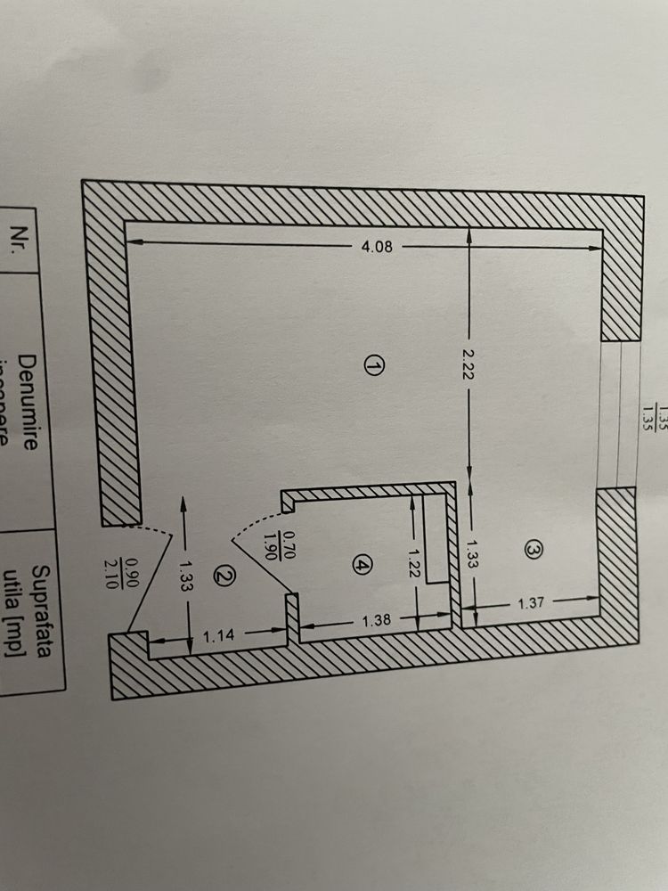 Garsoniera 4/4 conf 3 Metrou Mihai Bravu l15 m gaze