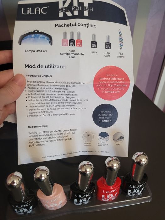 Vand kit lampa si oja semipermanenta Lilac