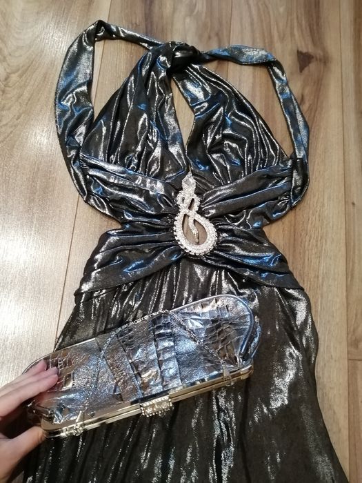 Официална сива рокля