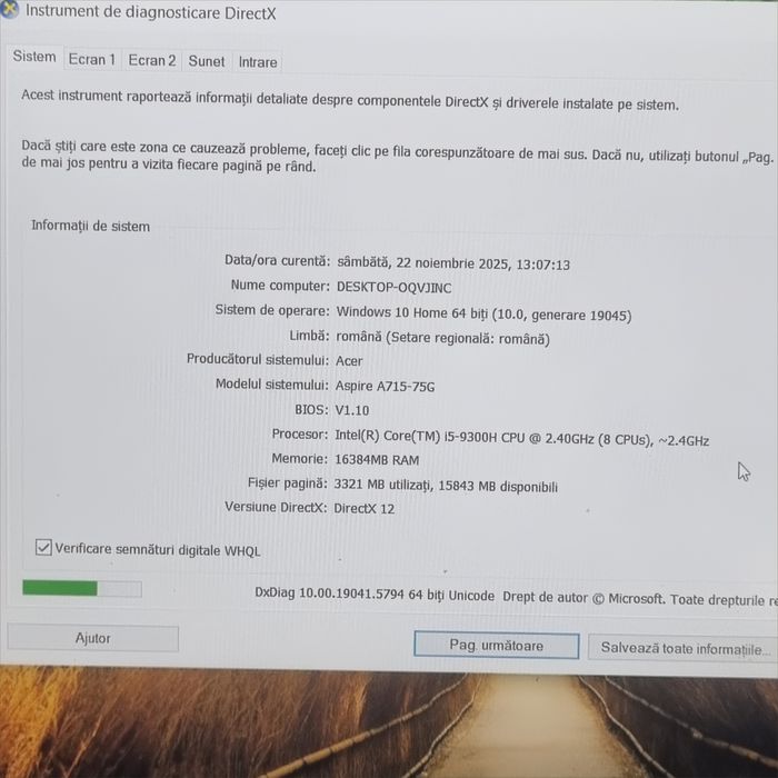 Acer I5-9300H,Gtx 1650 4Gb